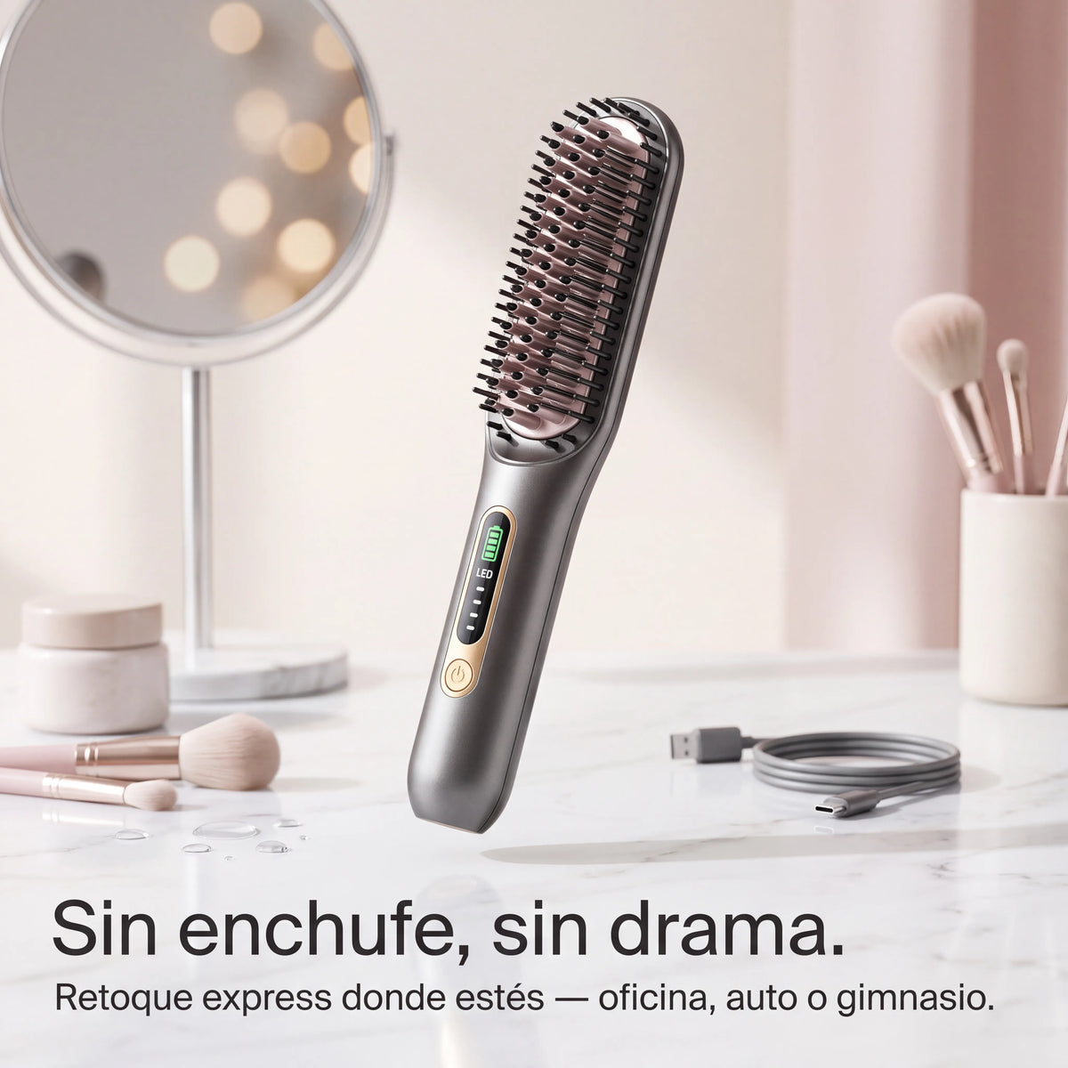 Cepillo Alisador Ionico Inalambrico