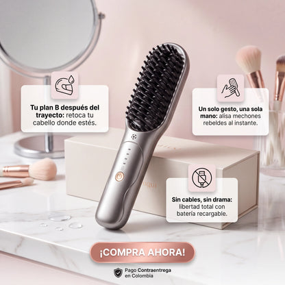 Cepillo Alisador Ionico Inalambrico