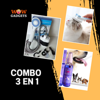 Combo para  amantes de mascotas  Ducha Portatil  + Cepillo para Pelo + Spray Bucal